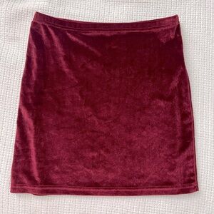 Shein womens stretch velvet mini skirt